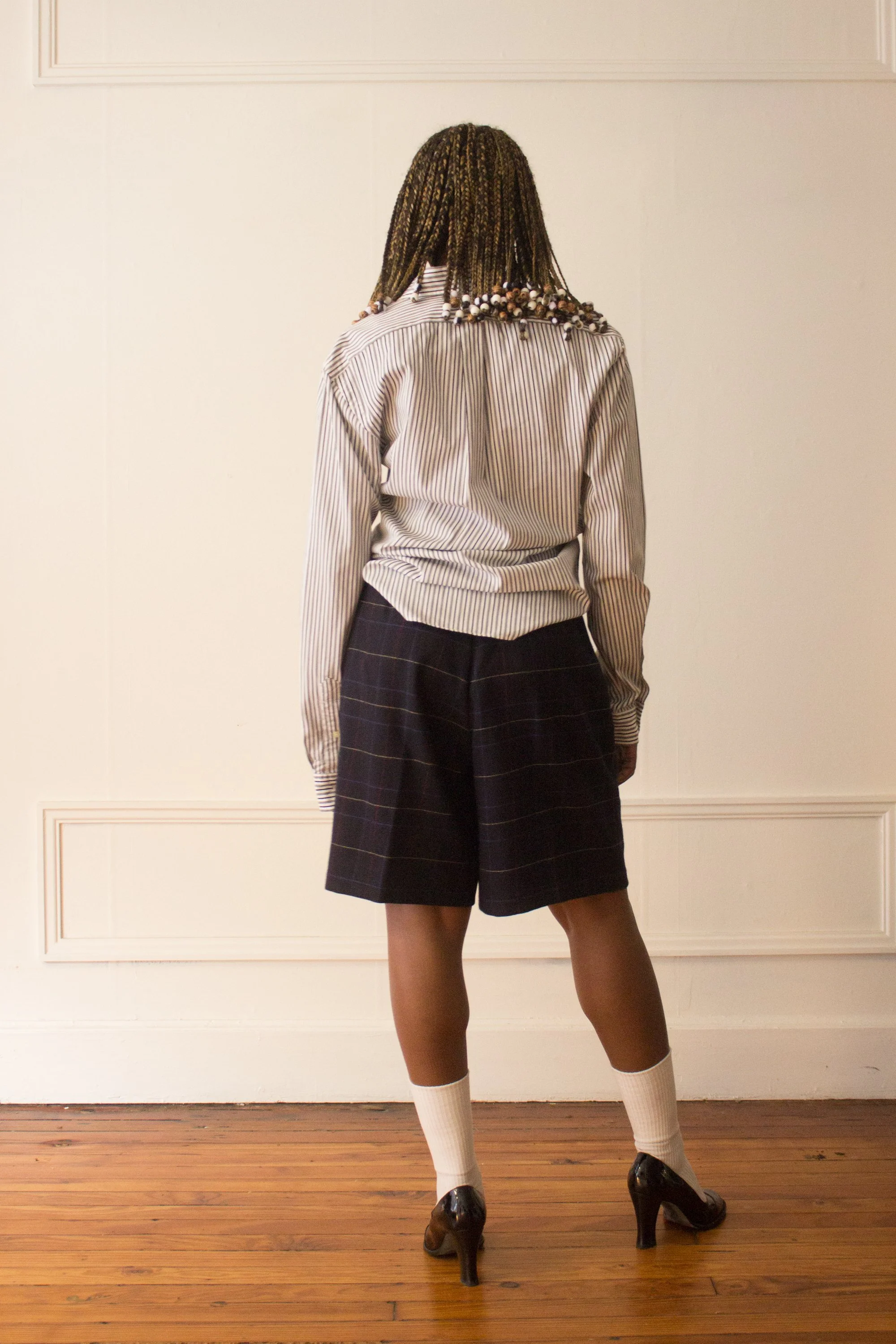1980s Wool Plaid Culotte Shorts — Wayward Collection